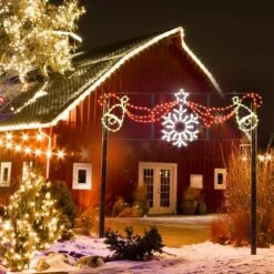 Christmas LED Light Decor Strip Rope Xmas Snowflake Bell Holiday Ornament Outdoor Indoor 145x53cm XL Size -Christmas Lights Store 280033 2391279 HD