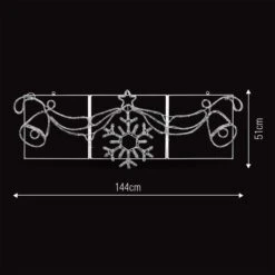 Christmas LED Light Decor Strip Rope Xmas Snowflake Bell Holiday Ornament Outdoor Indoor 145x53cm XL Size -Christmas Lights Store 280033 2391291 HD