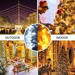 10m Christmas LED Light String Strip Rope Xmas Tree Decor Holiday Ornament Outdoor Indoor IP44 Waterproof Bio Colour
