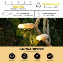 10m Christmas LED Light String Strip Rope Xmas Tree Decor Holiday Ornament Outdoor Indoor IP44 Waterproof Bio Colour -Christmas Lights Store 280037 2391339 HD