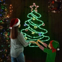 Solight Christmas Tree Light LED Strip Rope Xmas Decoration Holiday Ornament Outdoor Indoor IP65 125x88cm XL Size 21 Solight Christmas Tree Light LED Strip Rope Xmas Decoration Holiday Ornament Outdoor Indoor IP65 125x88cm XL Size -Christmas Lights Store 280063 2391639 HD