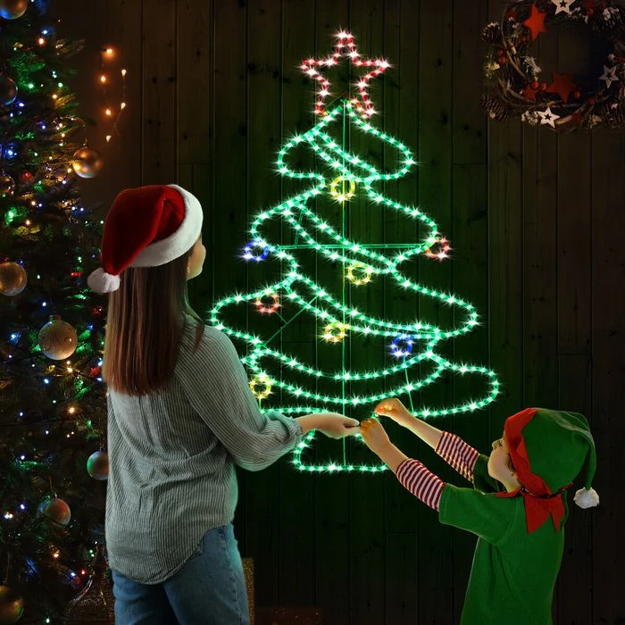 Solight Christmas Tree Light LED Strip Rope Xmas Decoration Holiday Ornament Outdoor Indoor IP65 125x88cm XL Size 9 Solight Christmas Tree Light LED Strip Rope Xmas Decoration Holiday Ornament Outdoor Indoor IP65 125x88cm XL Size - Image 9