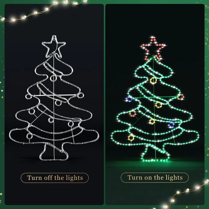 Solight Christmas Tree Light LED Strip Rope Xmas Decoration Holiday Ornament Outdoor Indoor IP65 125x88cm XL Size 8 Solight Christmas Tree Light LED Strip Rope Xmas Decoration Holiday Ornament Outdoor Indoor IP65 125x88cm XL Size - Image 8