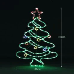 Solight Christmas Tree Light LED Strip Rope Xmas Decoration Holiday Ornament Outdoor Indoor IP65 125x88cm XL Size 18 Solight Christmas Tree Light LED Strip Rope Xmas Decoration Holiday Ornament Outdoor Indoor IP65 125x88cm XL Size -Christmas Lights Store 280063 2391645 HD