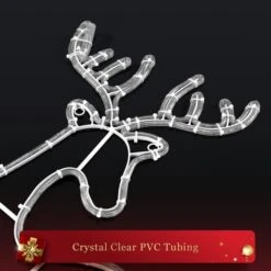 Solight Reindeer Christmas Light LED Strip Rope Xmas Holiday Ornament Outdoor Indoor IP65 88x50cm -Christmas Lights Store 280067 2391695 HD