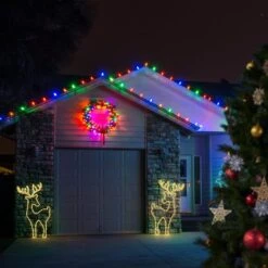 Solight Reindeer Christmas Light LED Strip Rope Xmas Holiday Ornament Outdoor Indoor IP65 88x50cm -Christmas Lights Store 280067 2391701 HD