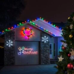 Solight Merry Christmas Light Xmas LED Rope Strip Decoration Holiday Ornament Indoor Outdoor IP65 130x60cm XL Size -Christmas Lights Store 280069 2391711 HD
