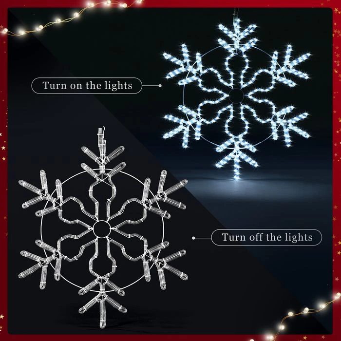 Solight Christmas LED Light Snowflake Strip Rope Xmas Decoration Holiday Ornament Outdoor Indoor IP65 80x75cm M Size 8 Solight Christmas LED Light Snowflake Strip Rope Xmas Decoration Holiday Ornament Outdoor Indoor IP65 80x75cm M Size - Image 8