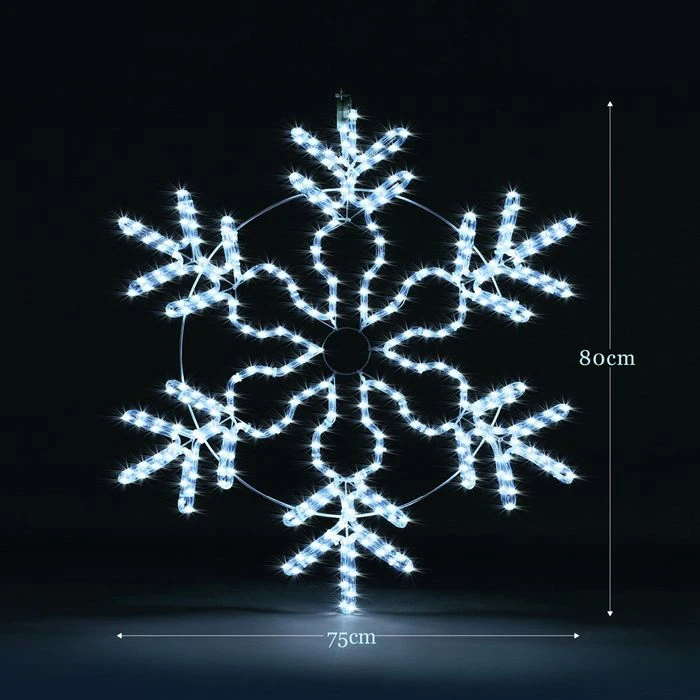 Solight Christmas LED Light Snowflake Strip Rope Xmas Decoration Holiday Ornament Outdoor Indoor IP65 80x75cm M Size 6 Solight Christmas LED Light Snowflake Strip Rope Xmas Decoration Holiday Ornament Outdoor Indoor IP65 80x75cm M Size - Image 6