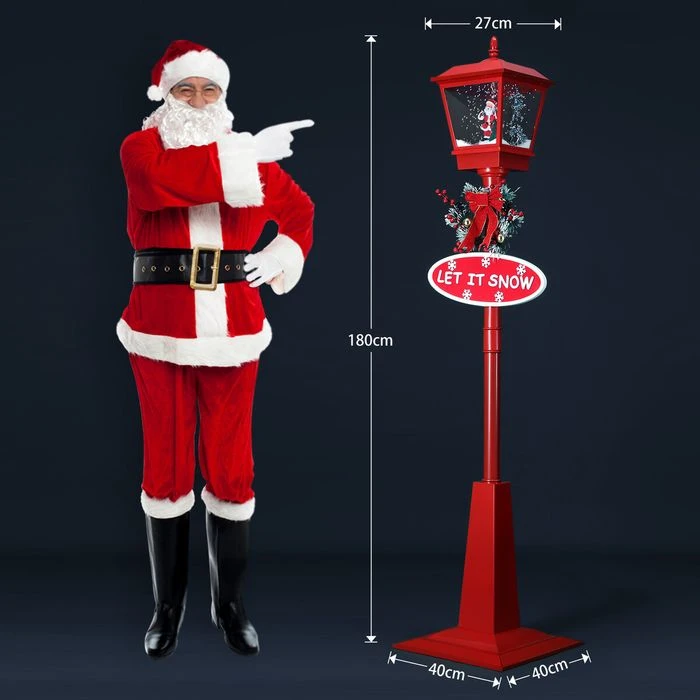 Christmas LED Street Light Snowing Xmas Decoration Ornaments Lamp Lantern Music Indoor Outdoor 180CM 11 Christmas LED Street Light Snowing Xmas Decoration Ornaments Lamp Lantern Music Indoor Outdoor 180CM - Image 11