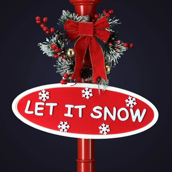 Christmas LED Street Light Snowing Xmas Decoration Ornaments Lamp Lantern Music Indoor Outdoor 180CM 9 Christmas LED Street Light Snowing Xmas Decoration Ornaments Lamp Lantern Music Indoor Outdoor 180CM - Image 9