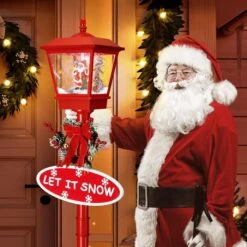 Christmas LED Street Light Snowing Xmas Decoration Ornaments Lamp Lantern Music Indoor Outdoor 180CM 19 Christmas LED Street Light Snowing Xmas Decoration Ornaments Lamp Lantern Music Indoor Outdoor 180CM -Christmas Lights Store 280073 2391769 HD