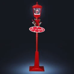 Christmas LED Street Light Snowing Xmas Decoration Ornaments Lamp Lantern Music Indoor Outdoor 180CM 14 Christmas LED Street Light Snowing Xmas Decoration Ornaments Lamp Lantern Music Indoor Outdoor 180CM -Christmas Lights Store 280073 2391779 HD
