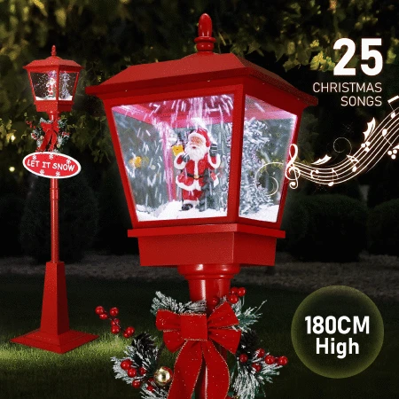 Christmas LED Street Light Snowing Xmas Decoration Ornaments Lamp Lantern Music Indoor Outdoor 180CM 12 Christmas LED Street Light Snowing Xmas Decoration Ornaments Lamp Lantern Music Indoor Outdoor 180CM - Image 12