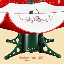 Christmas Tree Decorated Snowing LED String Fairy Lights Xmas Topper Artificial Decoration Balls Icicle Ornament Musical Umbrella Stand 190cm -Christmas Lights Store 280081 2500009 HD