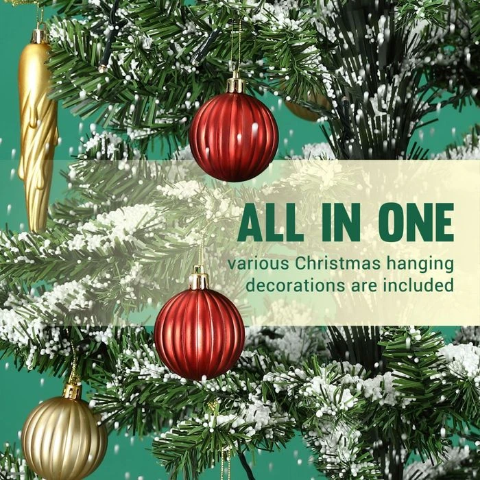 Snowing Christmas Tree Green Artificial Xmas Topper LED String Fairy Lights Decoration Ball Musical Snow Ornament Umbrella Stand 140cm 4 Snowing Christmas Tree Green Artificial Xmas Topper LED String Fairy Lights Decoration Ball Musical Snow Ornament Umbrella Stand 140cm - Image 4