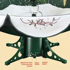 Snowing Christmas Tree Green Artificial Xmas Topper LED String Fairy Lights Decoration Ball Musical Snow Ornament Umbrella Stand 140cm 19 Snowing Christmas Tree Green Artificial Xmas Topper LED String Fairy Lights Decoration Ball Musical Snow Ornament Umbrella Stand 140cm -Christmas Lights Store 280083 2500001 HD