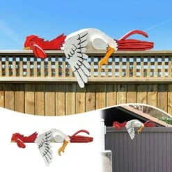 Lazy Rooster Fence Yard Sign Christmas Decorations Outdoor With Holiday Christmas Fence -Christmas Lights Store 280105 2392555 HD