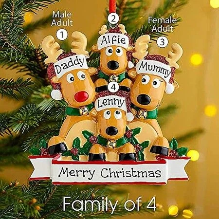 2022 Personalised Family Of Christmas Tree Bauble Decoration Hallmark Hanging Ornament Family Of 4,5,7 1 2022 Personalised Family Of Christmas Tree Bauble Decoration Hallmark Hanging Ornament Family Of 4,5,7