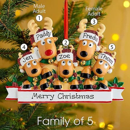 2022 Personalised Family Of Christmas Tree Bauble Decoration Hallmark Hanging Ornament Family Of 4,5,7 7 2022 Personalised Family Of Christmas Tree Bauble Decoration Hallmark Hanging Ornament Family Of 4,5,7 - Image 7