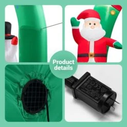 Christmas Santa Claus Snowman Arch Decor Inflatable Decoration Xmas Light Holiday Ornament Outdoor Indoor Built In LED 300 X 250cm -Christmas Lights Store 280297 2395061 HD