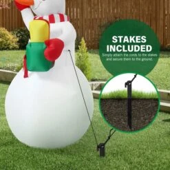 Christmas Decor Inflatable Snowman Decoration Xmas Light Holiday Ornament Blow Up Outdoor Party Garden Built In LED 180cm -Christmas Lights Store 280301 2395097 HD