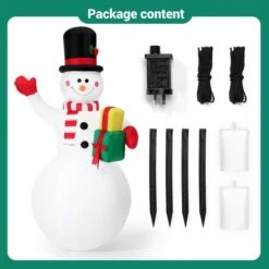 Christmas Decor Inflatable Snowman Decoration Xmas Light Holiday Ornament Blow Up Outdoor Party Garden Built In LED 180cm -Christmas Lights Store 280301 2395101 HD