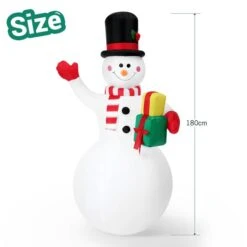 Christmas Decor Inflatable Snowman Decoration Xmas Light Holiday Ornament Blow Up Outdoor Party Garden Built In LED 180cm -Christmas Lights Store 280301 2395103 HD