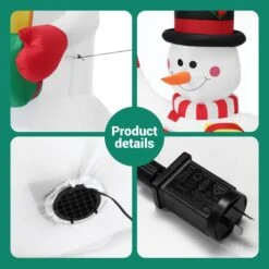 Christmas Decor Inflatable Snowman Decoration Xmas Light Holiday Ornament Blow Up Outdoor Party Garden Built In LED 180cm -Christmas Lights Store 280301 2395105 HD