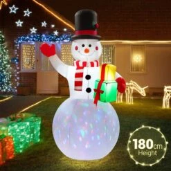 Christmas Decor Inflatable Snowman Decoration Xmas Light Holiday Ornament Blow Up Outdoor Party Garden Built In LED 180cm -Christmas Lights Store 280301 2395111 HD