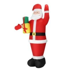 Christmas Santa Claus Decor Inflatable Decoration Xmas Light Holiday Ornament Blow Up Outdoor Indoor Garden Party Yard Built In LED 240cm -Christmas Lights Store 280305 2395147 HD