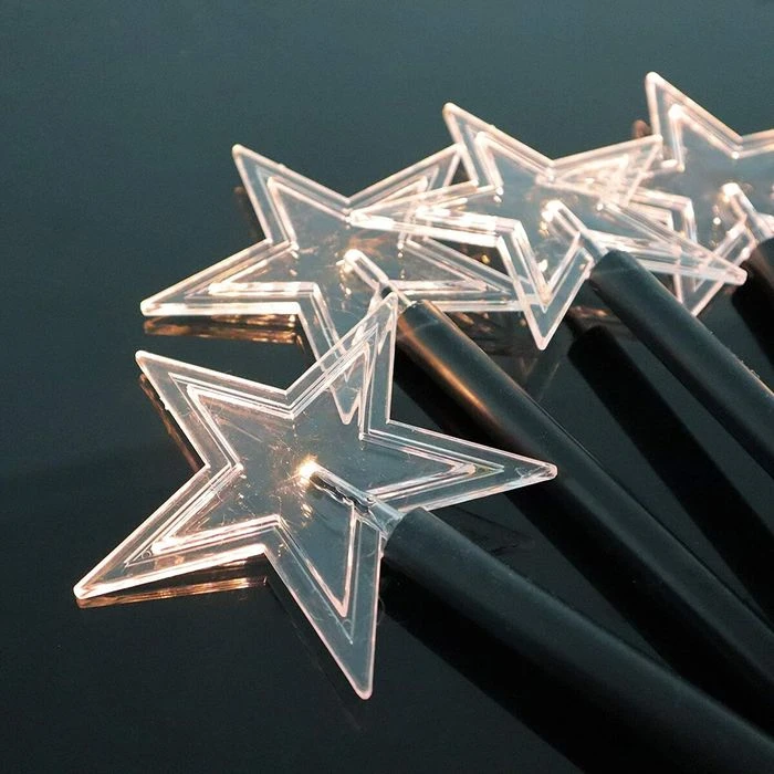 Christmas Pathway Solar Lights Decorative Garden Display LED Light 5 Pieces Warm Lights (Stars) 3 Christmas Pathway Solar Lights Decorative Garden Display LED Light 5 Pieces Warm Lights (Stars) - Image 3