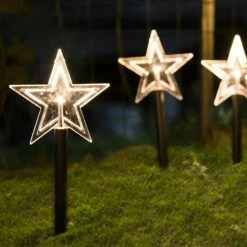 Christmas Pathway Solar Lights Decorative Garden Display LED Light 5 Pieces Warm Lights (Stars) 9 Christmas Pathway Solar Lights Decorative Garden Display LED Light 5 Pieces Warm Lights (Stars) -Christmas Lights Store 280331 2395543 HD