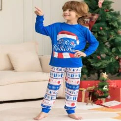 Size 14 KID Ugly Christmas Pajamas Family Sleepwear -Christmas Lights Store 280679 2398385 HD