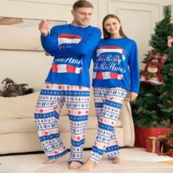 Size XL MOM Ugly Christmas Pajamas Family Sleepwear -Christmas Lights Store 280699 2398599 HD