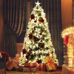 Santaco Christmas Tree 1.2M 4Ft Xmas Decorations Fibre Optic Multicolour Lights -Christmas Lights Store 280783 2399423 F