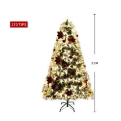Santaco Christmas Tree 2.1M 7Ft Xmas Decorations Fibre Optic Multicolour Lights -Christmas Lights Store 280789 2399463 F