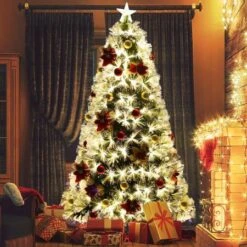 Santaco Christmas Tree 2.1M 7Ft Xmas Decorations Fibre Optic Multicolour Lights -Christmas Lights Store 280789 2399471 F
