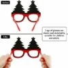 12 Pcs Christmas Glasses Frame, Glasses For Christmas Tree, Christmas Decorations, Creative And Funny Glasses For Christmas Favors, Assorted Styles