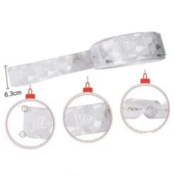 2M/3 Roll Christmas Print Ribbon Xmas Tree Ornament Ribbon DIY Handmade Biscuit Gift Wrapping String Bow Christmas Decor -Christmas Lights Store 281947 2409269 F
