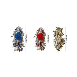 The Cordless Prelit Stairway Swag Trim,Christmas Swag Wreaths For Front Door Holiday Wall Window Hanging Ornaments For Indoor Outdoor Home Xmas Decor (Red,1Pcs) -Christmas Lights Store 281983 2409609 HD