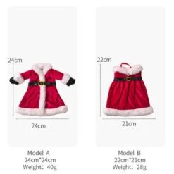 2 Pieces Christmas Wine Bottle Covers Decoration Knitted Sweater Santa Claus Wine Bottle Decorations Christmas Party Favors Supplies Gifts -Christmas Lights Store 282033 2410101 F