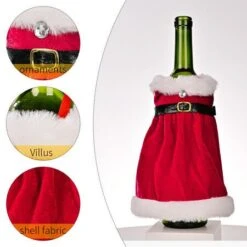 2 Pieces Christmas Wine Bottle Covers Decoration Knitted Sweater Santa Claus Wine Bottle Decorations Christmas Party Favors Supplies Gifts -Christmas Lights Store 282033 2410103 F