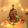 50cm Artificial Christmas Tree, Mini Christmas Tree With Fairy Lights And Decorations