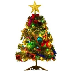 50cm Artificial Christmas Tree, Mini Christmas Tree With Fairy Lights And Decorations -Christmas Lights Store 282115 2411369 F