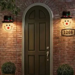 Christmas Porch Light Covers, 12 Inch Snowman Porch Light Covers For Outdoor Christmas Decorations (2Pcs) -Christmas Lights Store 282125 2411431 HD