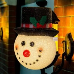 Christmas Porch Light Covers, 12 Inch Snowman Porch Light Covers For Outdoor Christmas Decorations (2Pcs) -Christmas Lights Store 282125 2411441 HD