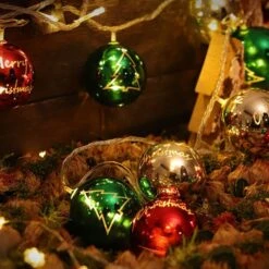 3M Christmas Decorative Light For Christmas Attractive PVC Electroplating Ball Christmas Light String For Home And Gardening Decor -Christmas Lights Store 282405 2413689 HD
