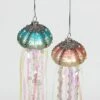 4Pack Jellyfish Christmas Tree Ornaments Jewels And Pearls Coastal Christmas Tree Decorations