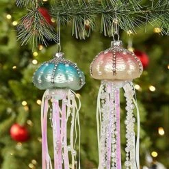 4Pack Jellyfish Christmas Tree Ornaments Jewels And Pearls Coastal Christmas Tree Decorations -Christmas Lights Store 282473 2414269 HD